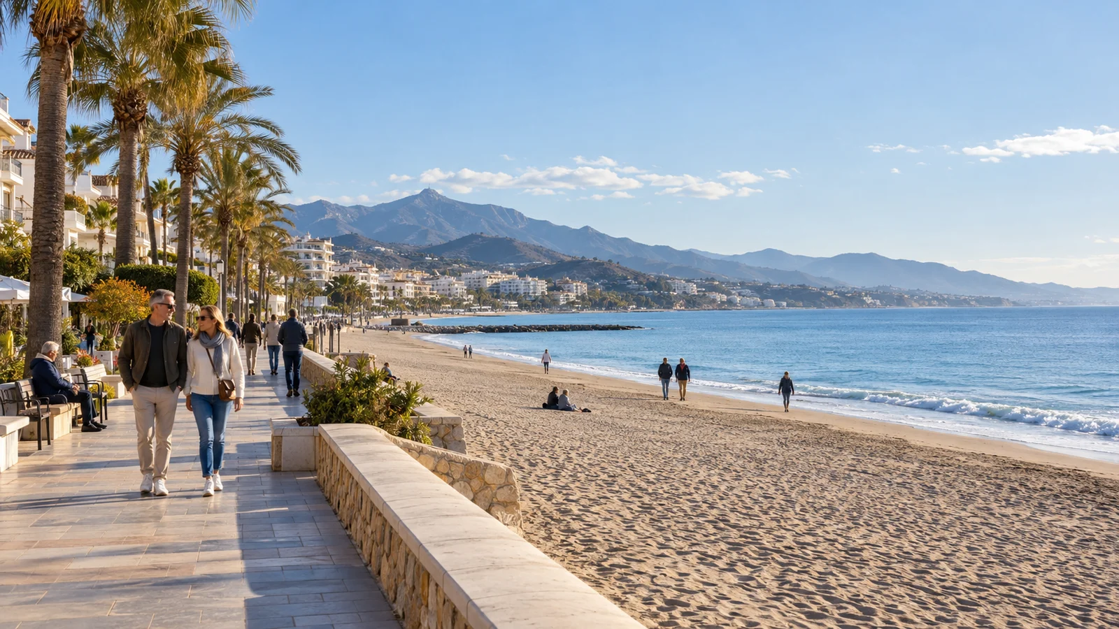Costa Guest editorial travel image illustrating the guide topic: best beaches winter walks costa del sol.