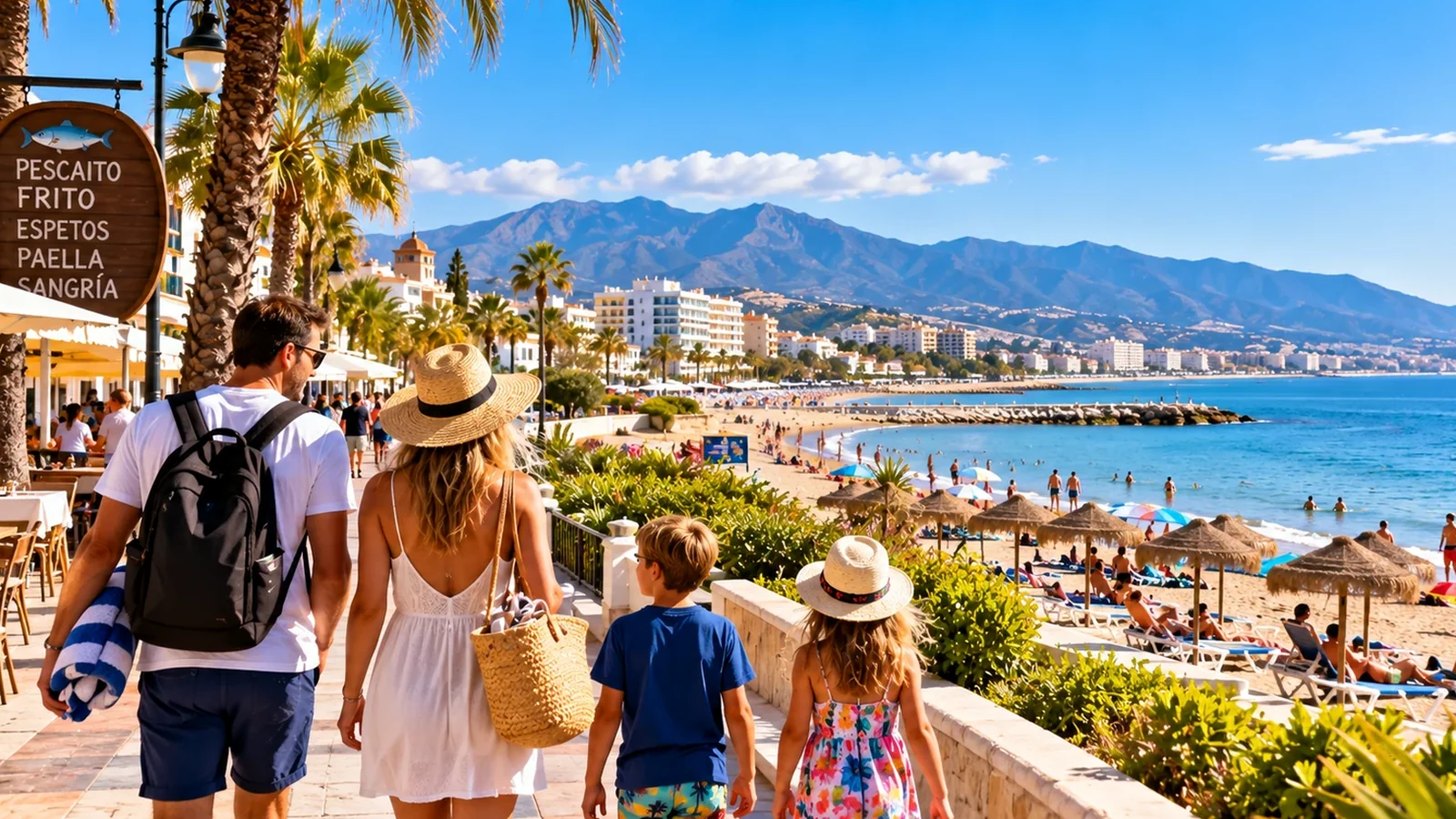 Fuengirola seafront and beach for a relaxed family day with built-in breaks.
