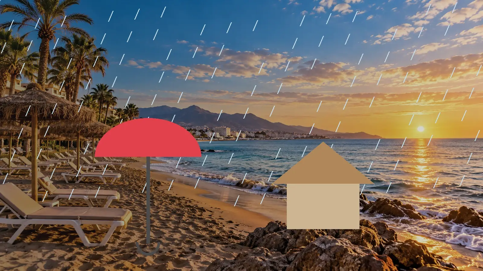 Costa Guest editorial travel image illustrating the guide topic: Un día de lluvia en Manilva: alternativas realistas cuando falla la costa.