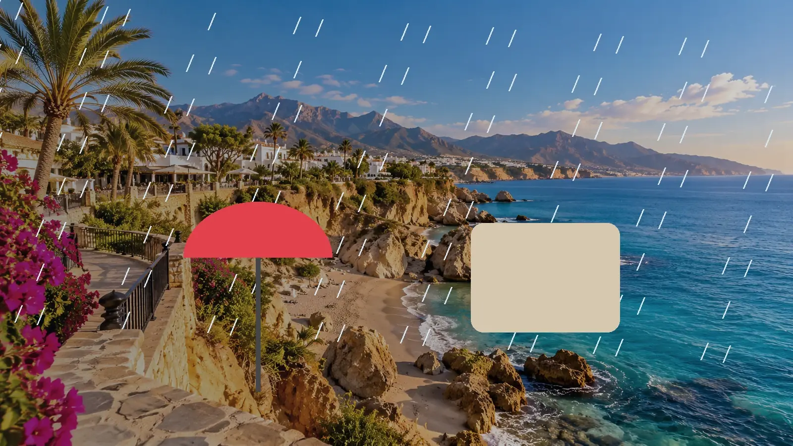 Costa Guest editorial travel image illustrating the guide topic: Un día de lluvia en Rincón de la Victoria: qué hacer cuando falla la playa.