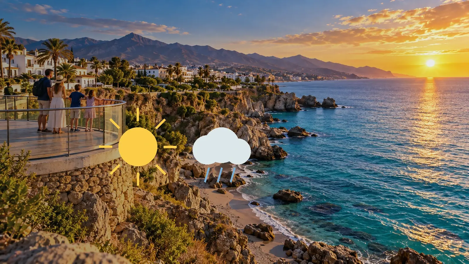 Costa Guest editorial travel image illustrating the guide topic: Mejor época para visitar la Costa del Sol: elige la estación según tu viaje.