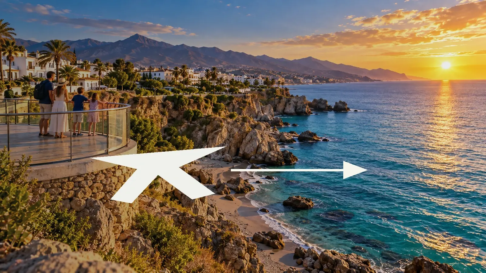 Costa Guest editorial travel image illustrating the guide topic: Del aeropuerto de Málaga a la Costa del Sol: qué transporte tiene sentido de verdad.