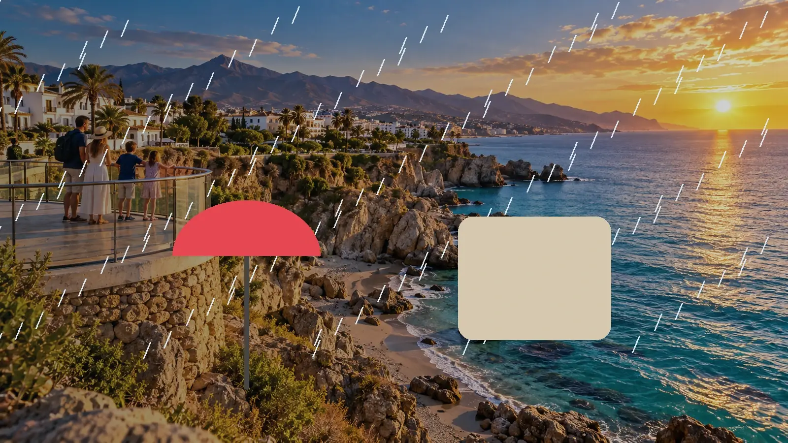 Costa Guest editorial travel image illustrating the guide topic: Un día de lluvia en Marbella por el que merece la pena salir.